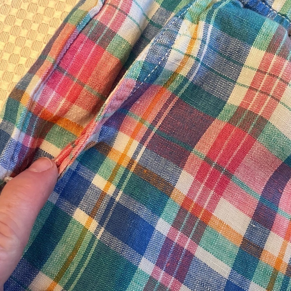 Vineyard Vines Cuffed 100% Linen Shorts Size XS 4 Pockets Cute Fun Summer Staple - Picture 3 of 10